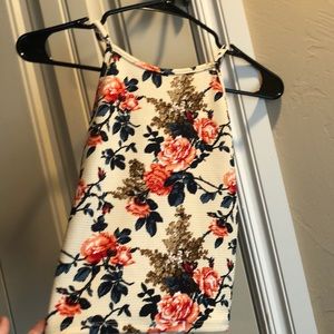 Forever 21 large floral crop tank
